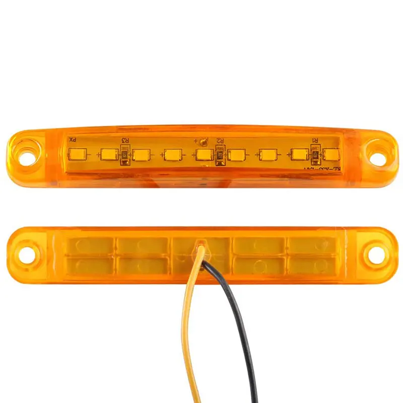 10 шт. боковые габаритные огни для прицепа грузовика 9 светодиодов 12 В 24 красный