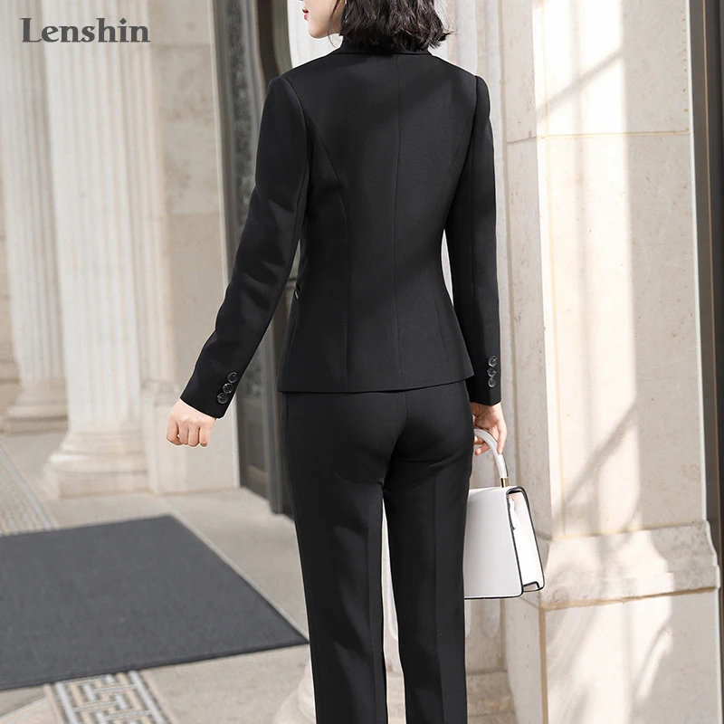 Женский деловой костюм Lenshin комплект из 3 предметов жилет и брюки деловая одежда