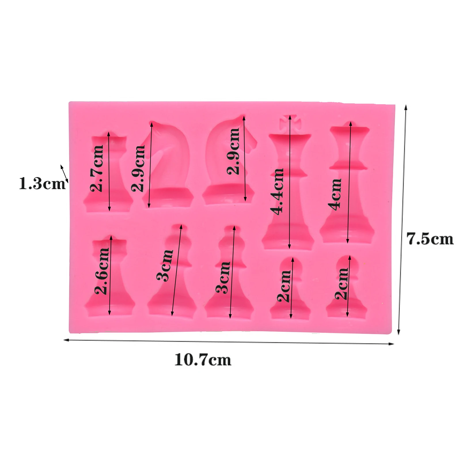 

Chess Silicone Mold International Chess Shape Waterproof Silicone DIY Clay Epoxy Pendant Molds For Cake Baking Tool