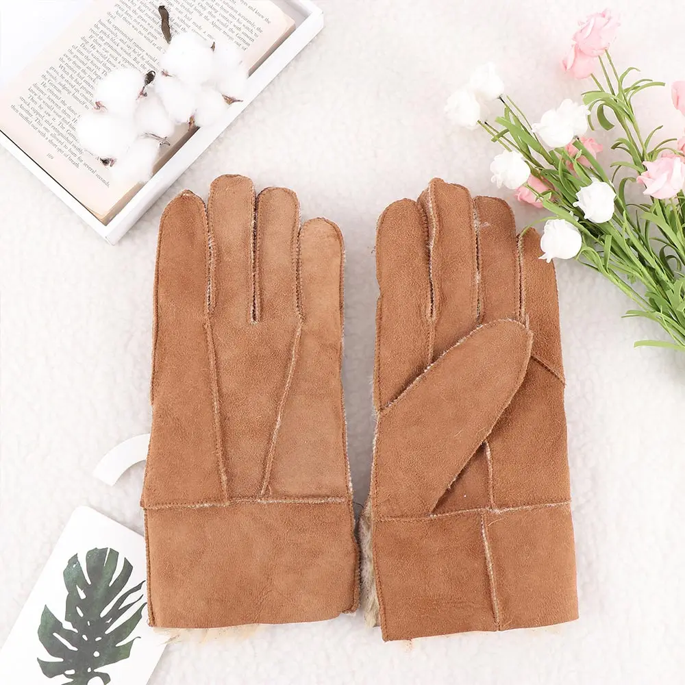 Крутые мужские и женские зимние теплые перчатки из кашемира полный палец