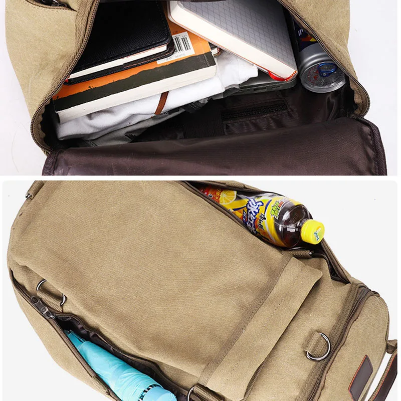 

45L Large Military Bag Canvas Backpack Tactical Bags Camping Hiking Rucksack Shoulder Pack Army Mochila Tactica Travel Pack