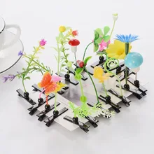 10Pcs/Lot Cute Girls Grass Flower Hair Clips Barrette Flower Hairgrip Hair Accessories Headdress Hairpin Bean Sprout Headwear (3)
