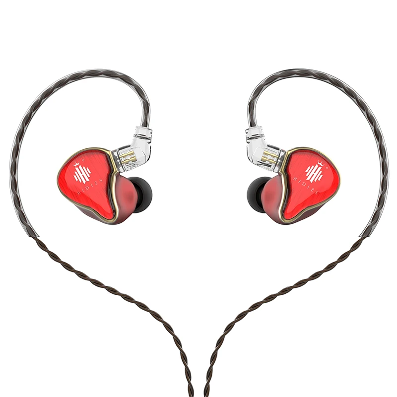 Красный Hidizs Mermaid MS4 HiFi аудио 4 Драйвер Гибридный тройной BA и один Динамический драйвер внутриканальный монитор наушники IEM 2 Pin 0,78 мм - Цвет: Красный