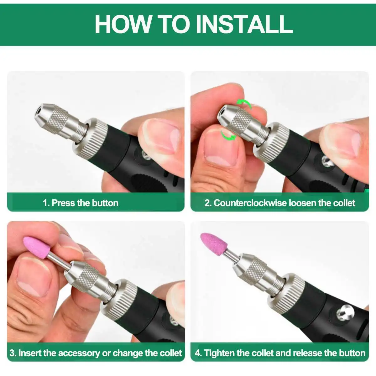 

5 Speed 15000rpm 27PCS USB Mini Electric Grinder Cordless Grinding Machine Carving Pen Polishing Micro Drilling Tool With Light