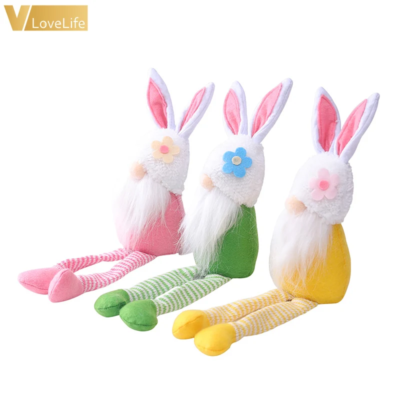 

Gnome Plush Doll Faceless Bunny Colorful Gnomes Doll For Easter Party Decor Home Table Decor Easter Decoration