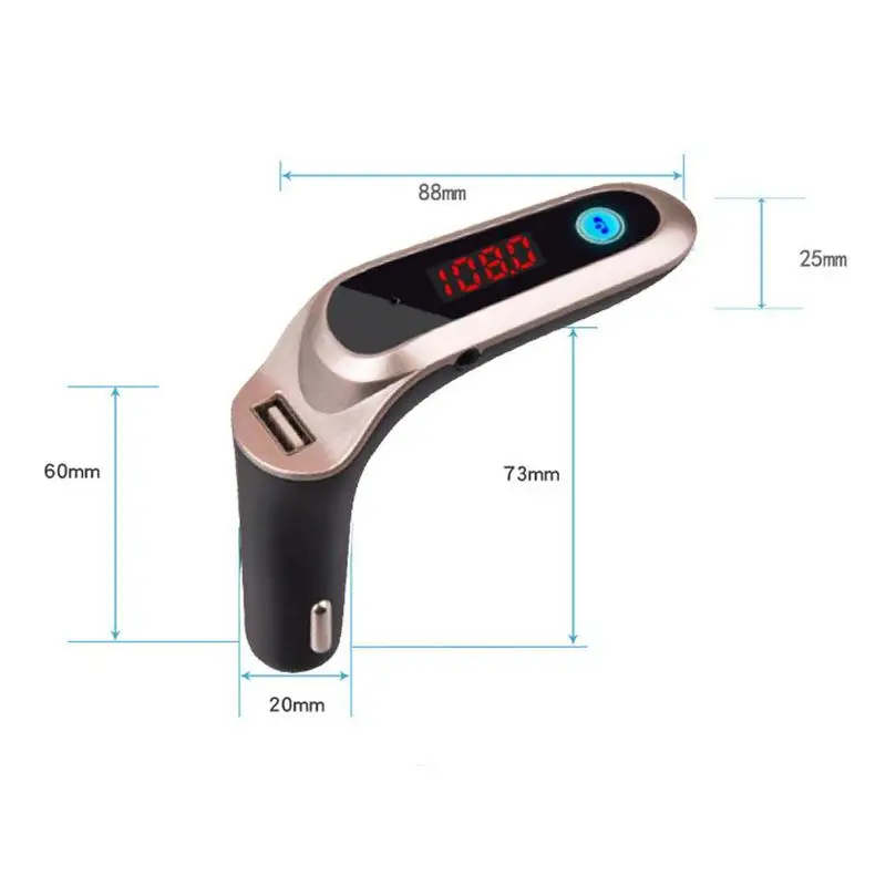 

Car Bluetooth Hands-Free Kit MP3 Player FM Transmitter 68dB Dropshipping 5.0+EDR USB 1W Sale Hot 12-24V Charger Accessorios D2T5