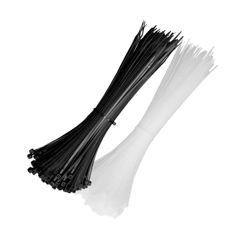 3*300 мм самоблокирующийся пластиковый нейлоновый кабель с застежкой молнией 100 шт.