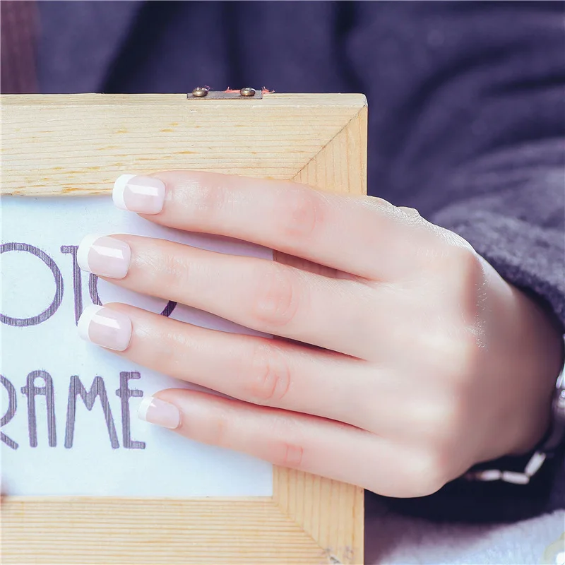 24 шт. свадебные накладные ногти с клеем для женщин | Накладные