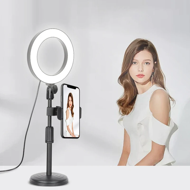 

LED Selfie Ring Light Smartphone Selfie Fill Light With Phone Holder Makeup Fill Light for Youtube Vedio Live Broadcast Studio