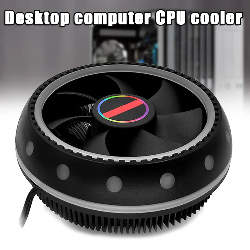 

CPU Cooler Desktop Host Mute Universal RGB Color Lighting Computer Cooling CPU Fan VH99