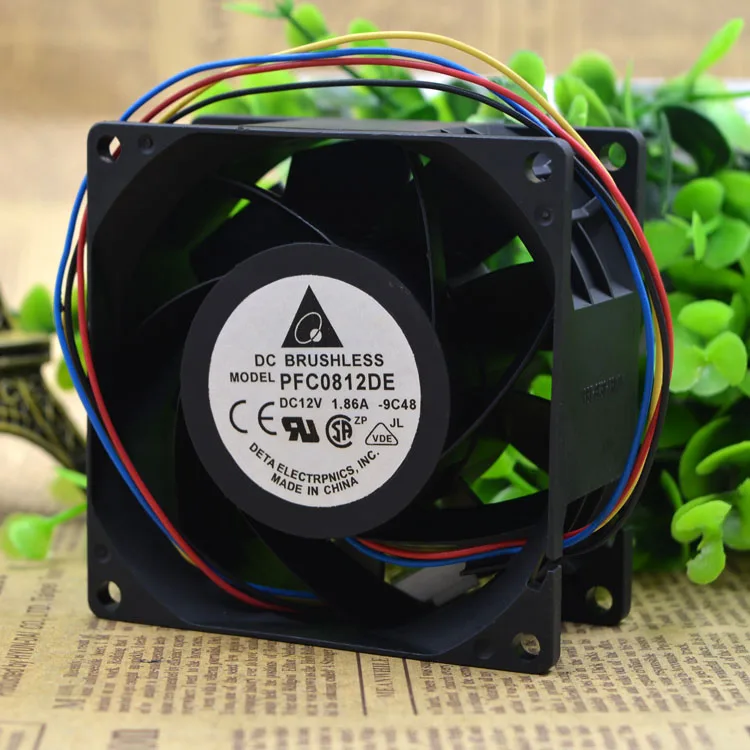 

New original 8038 8CM server fan four-wire PWM control speed 1.86A large air volume PFC0812DE