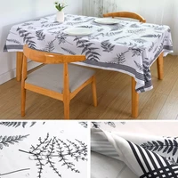 whiteblack printing table cloth rectangular waterproof anti stain kitchen table cover for kitchen home dining room decoration