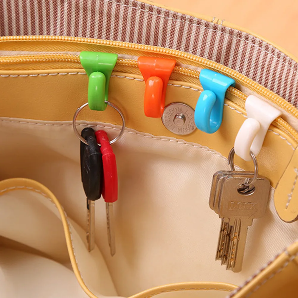 6PCS Hangers Key Ring Chain Holder Hook Handbag Shoulder Bag Organizer Rack Tools For Outdoor Travel Accessiores | Дом и сад