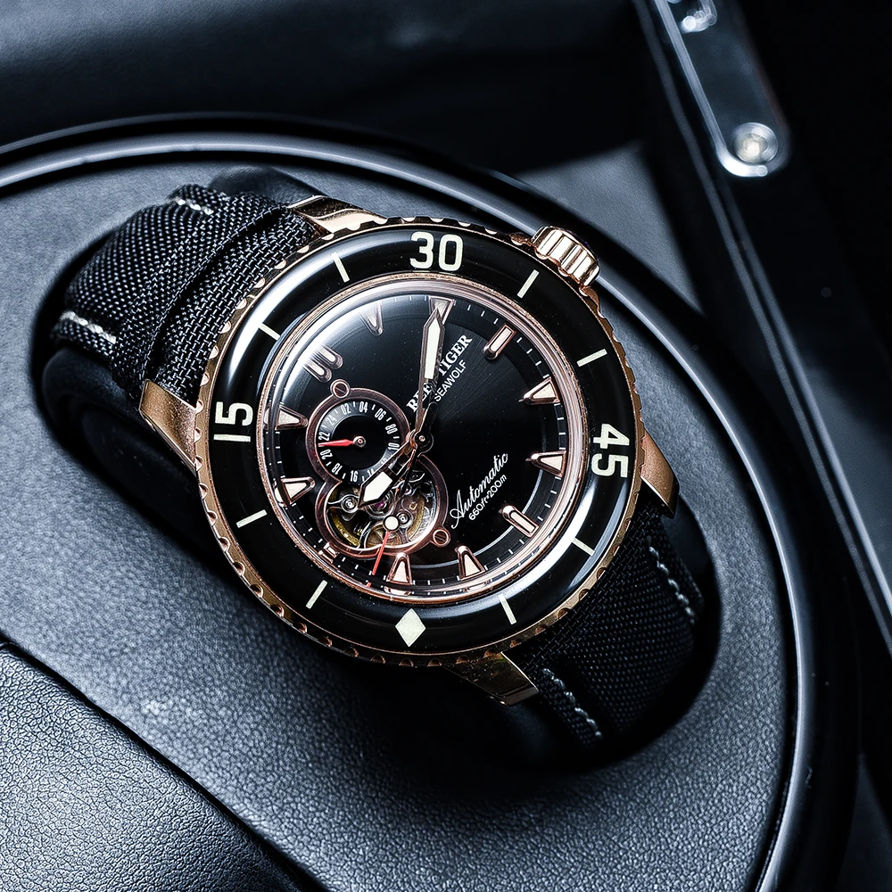 Мужские водонепроницаемые спортивные часы с кожаным ремешком 200 м|Мужские