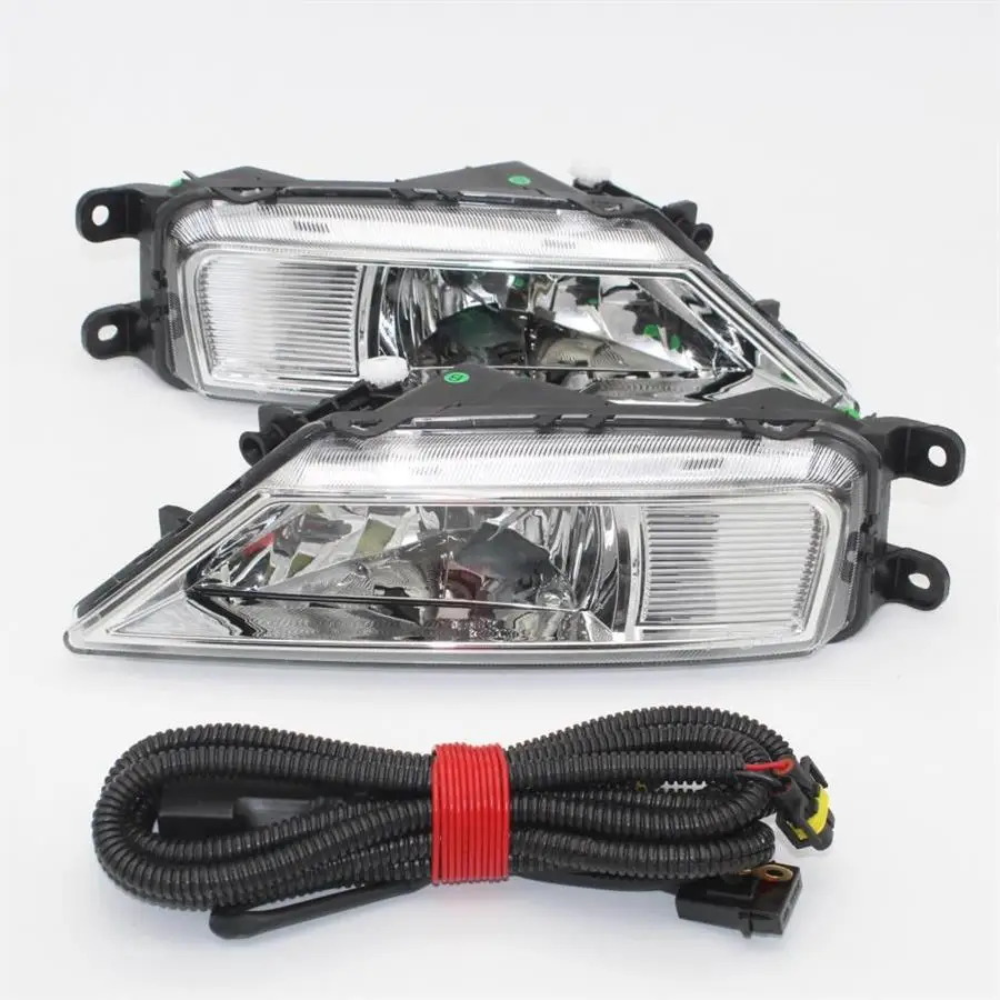 

Автомобильный фонарь для VolksWagen VW Tiguan AD1 2016 2017 2018 2019, автомобильный Стайлинг, передний бампер, галогенная противотуманная фара, противотуманная фара с лампочками + провод