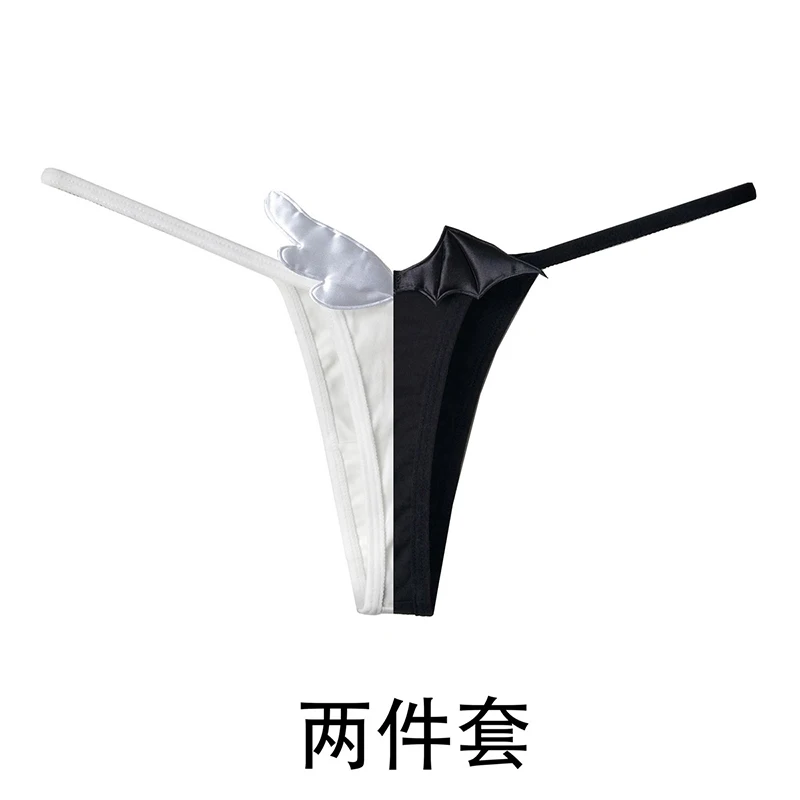 Женские аниме косплей Трусики Милые стринги для бикини нижнее белье Ангел Дьявол