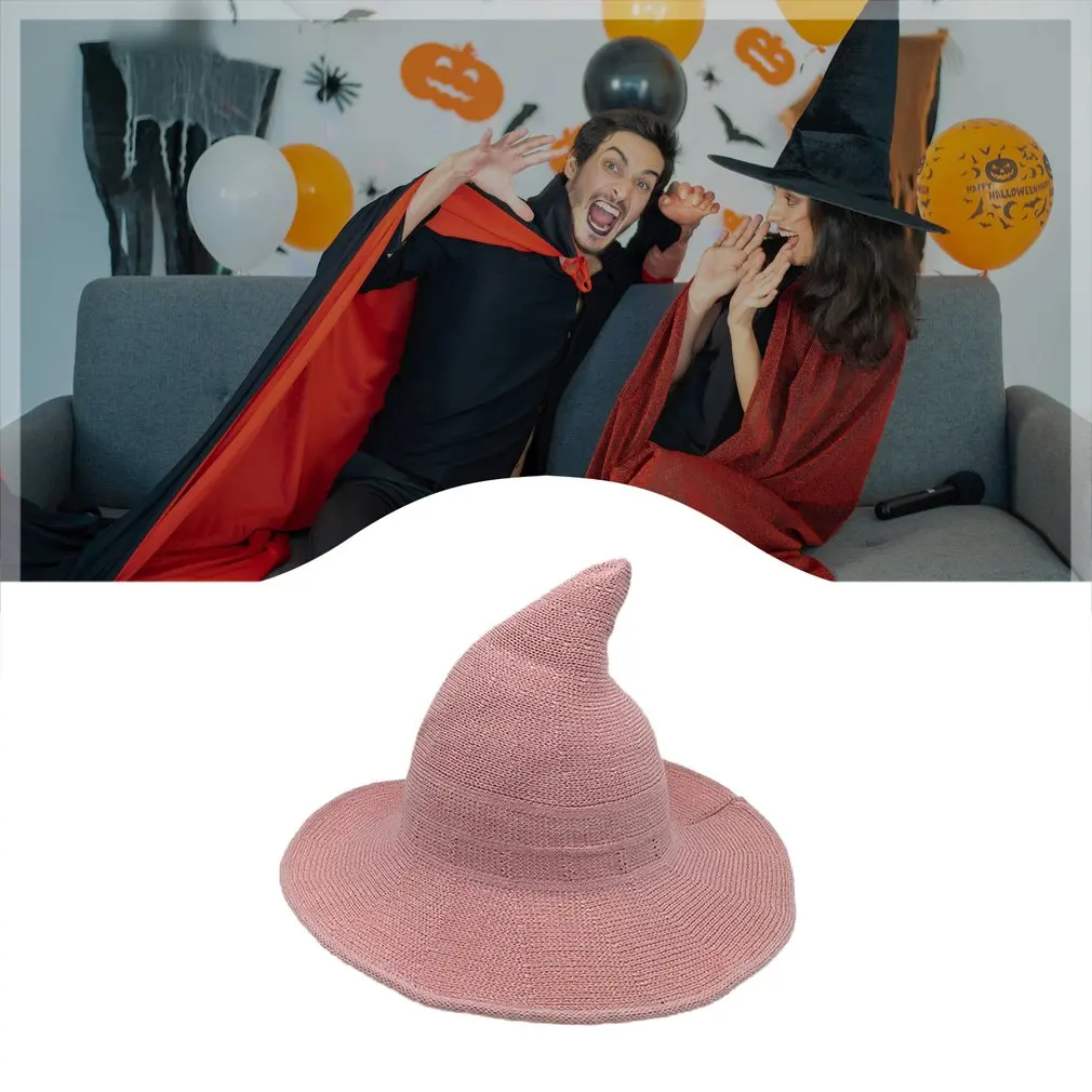 Современная шерстяная шляпа ведьмы для Хэллоуина женщин складная с широкими