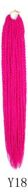 Qphair Ombre Сенегальские вьющиеся волосы крючком косы 24 дюйма 30 корней/упаковка синтетические плетеные волосы для женщин черные кроличьи волосы - Цвет: y18