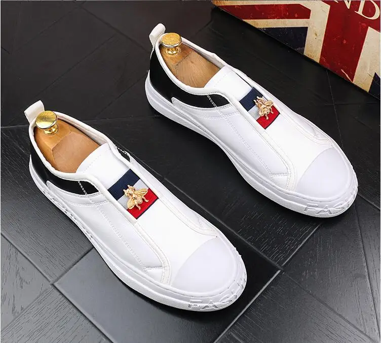 2020 NEW Luxury Casual Shoes Men Loafers Slip on High Quality Designer Moccasins Sneaker Footwear Male black white | Обувь