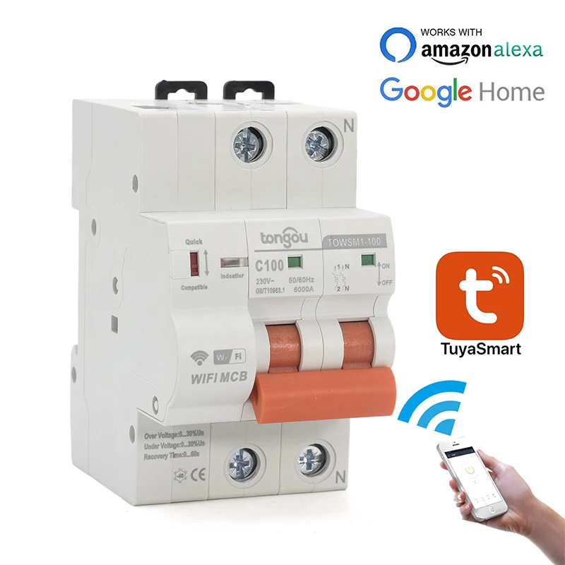 2P WIFI таймер выключателя с дистанционным управлением перегрузкой и