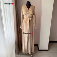 womens long bridal velvet robe maxi bathrobe nightgown with belt for bridal wedding party velour robe