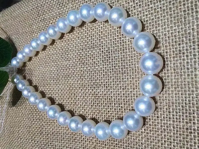 ?? 12-13ミリメートルオーストラリアfreshwatersホワイトパールネックレス18インチ925シルバー