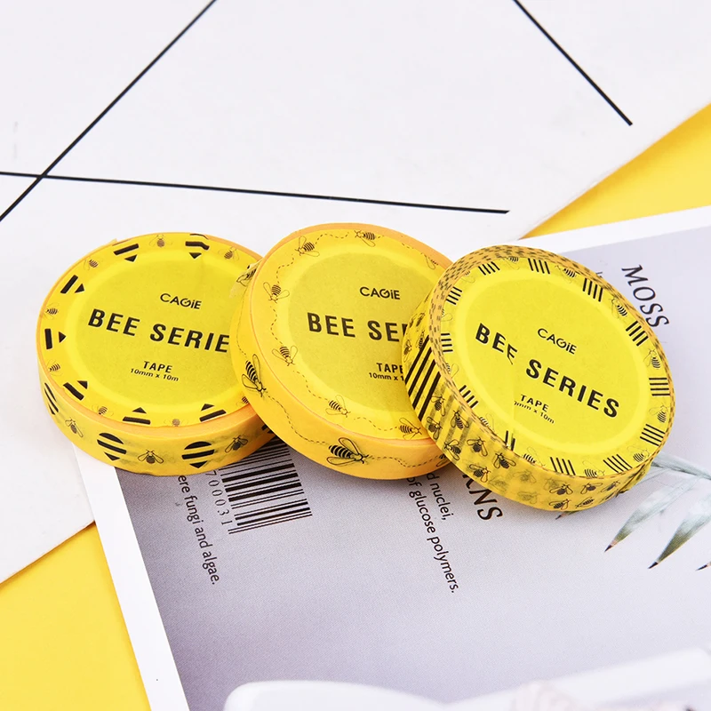 

1PC Little Bee Tape Decorative Adhesive Tape Diy Scrapbooking Journal Stickers
