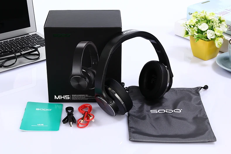 Оригинальные SODO беспроводные наушники Bluetooth динамик с микрофоном для ПК и телефона Поддержка TF карты Аудио Спорт Bluetooth гарнитура