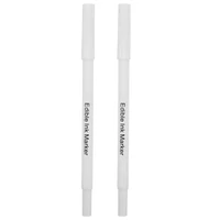 2pcs durable plastic edible pigment pens bake food color pencils markers white