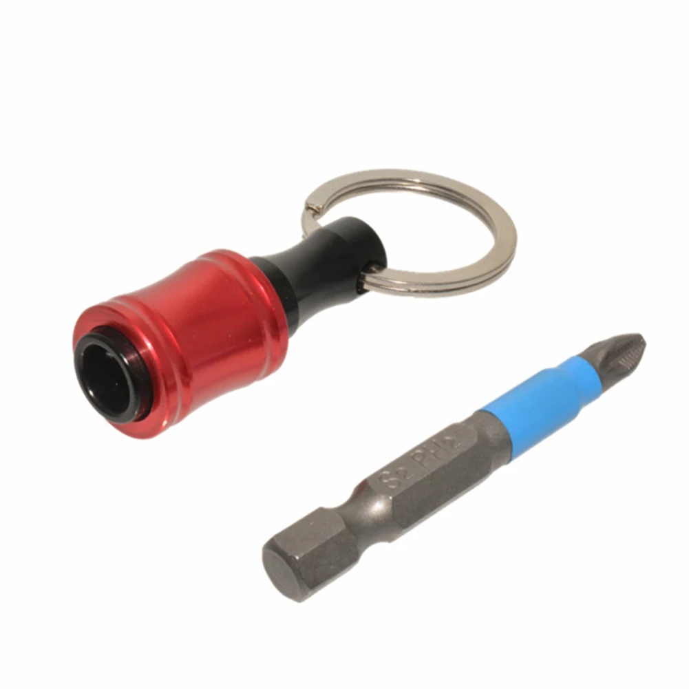 

6pcs Quick Release 1/4inch Hex Shank With Keychain Non Slip Portable Screwdriver Bits Holder Set Aluminum Alloy Extension Bar