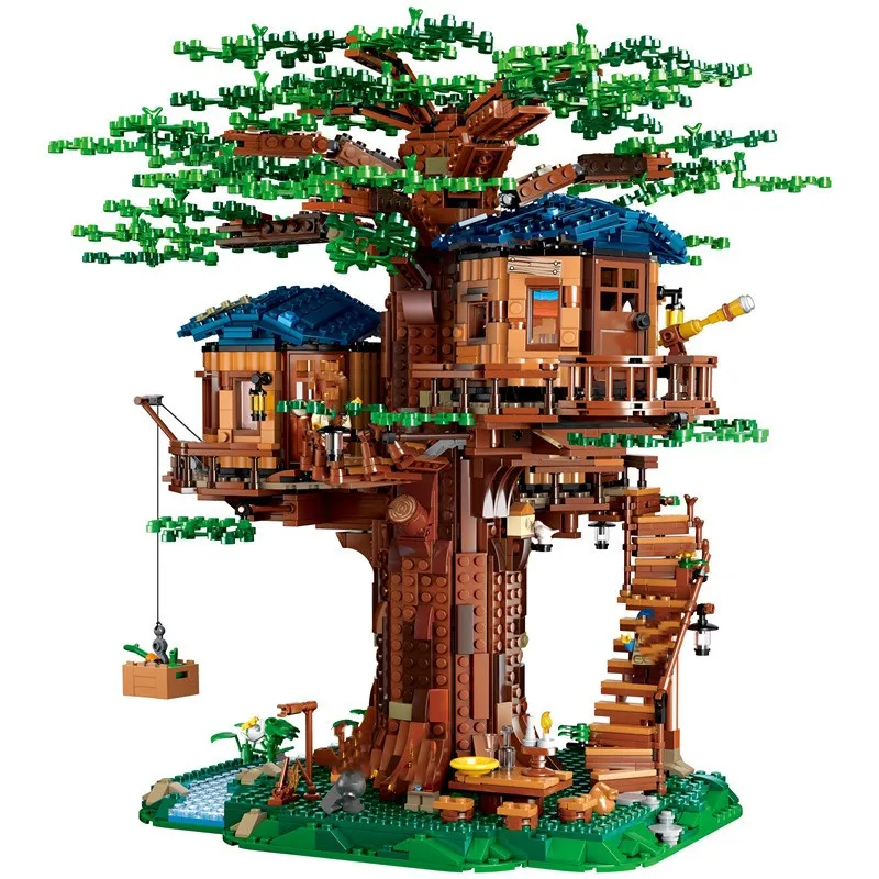 

1109pcs All Seasons Treehouse City Building Blocks Bricks Creator Tree House Room Home DIY Set Model Toys for Kids Chistmas Gift