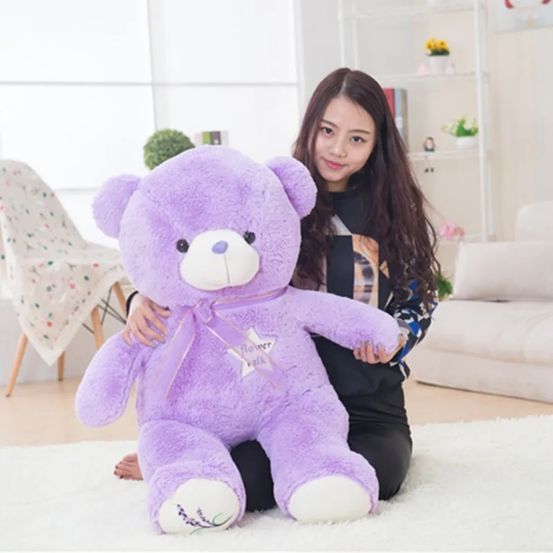 35/80cm Cute Purple Bear Plush Toys High Quality Stuffed Lovely Animals Teddy Dolls for Classmate Kids Graduation Gifts | Игрушки и