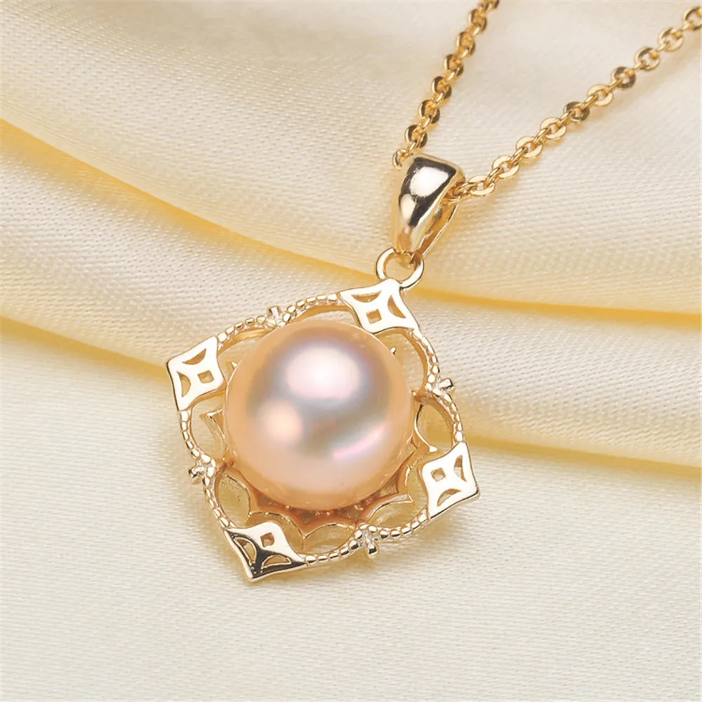 Женский винтажный кулон из серебра 925 пробы с жемчугом|Ювелирная фурнитура и