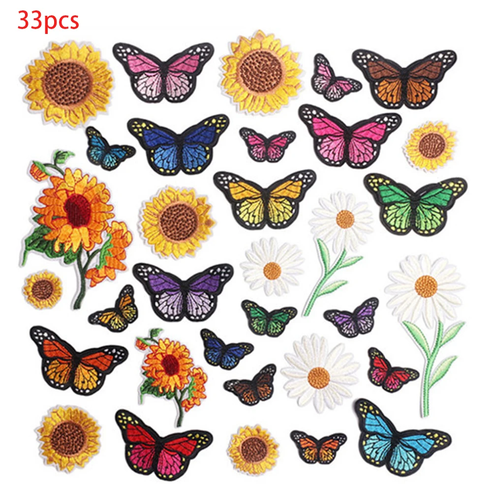 Нашивки с цветами на одежду аппликации для шитья розовые значки патчи утюга