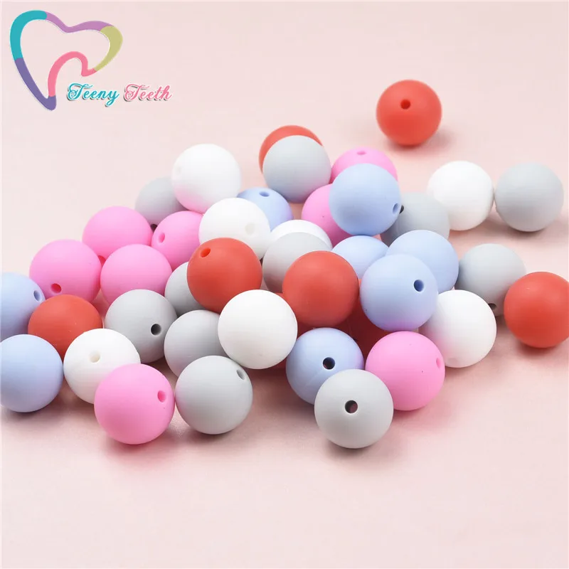 10 шт. красные и белые шестигранные Силиконовые Круглые бусины 14 17 мм для