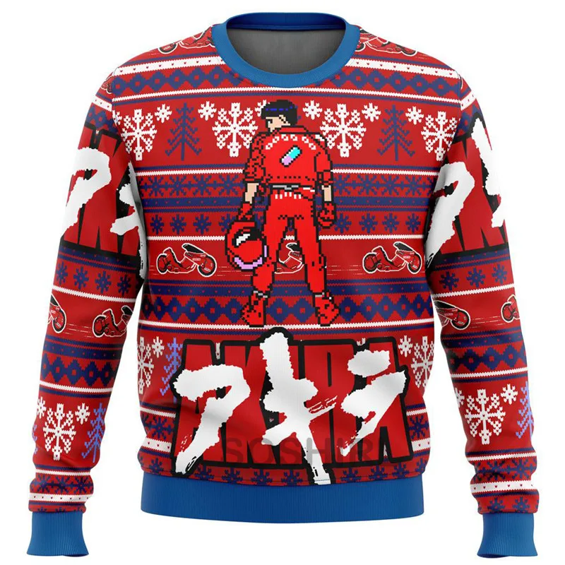 

Tokyo Bright Warrior Sweatshirt Funny Kawaii Hoodie Ugly Christmas Outfit Harajuku Knitted 3d Pullovers Couple Hiphop Streetwear