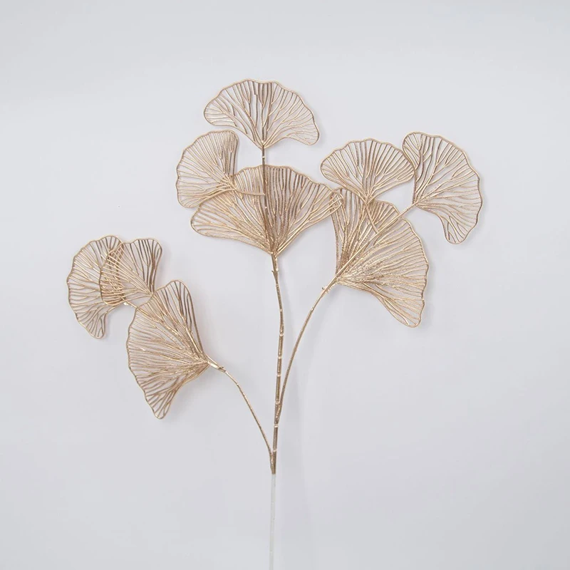 

1Ginkgo Leaf Simulation Plants Decoration Home Christmas Decor Balcony Living Room Desk Decoration Wedding Flower Arrangement