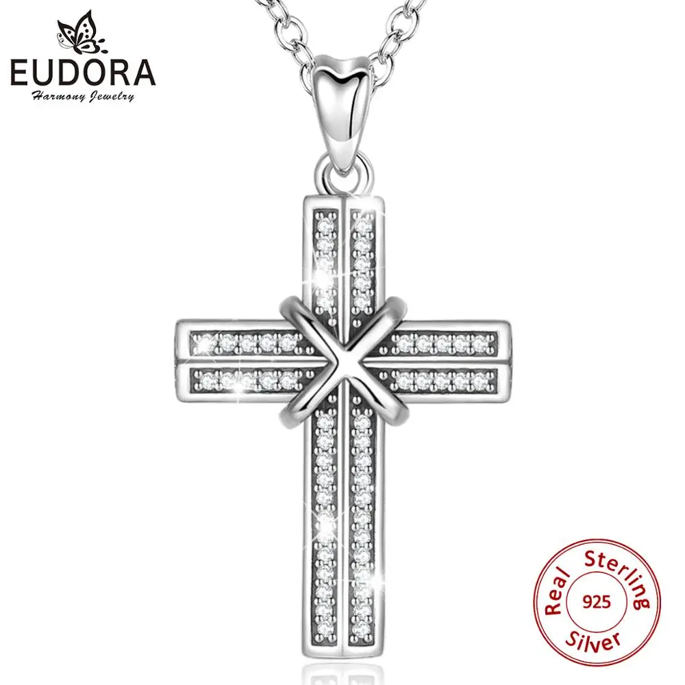 Юдора 925 пробы серебро стильные Перекрестные брюки заявление Цепочки и ожерелья