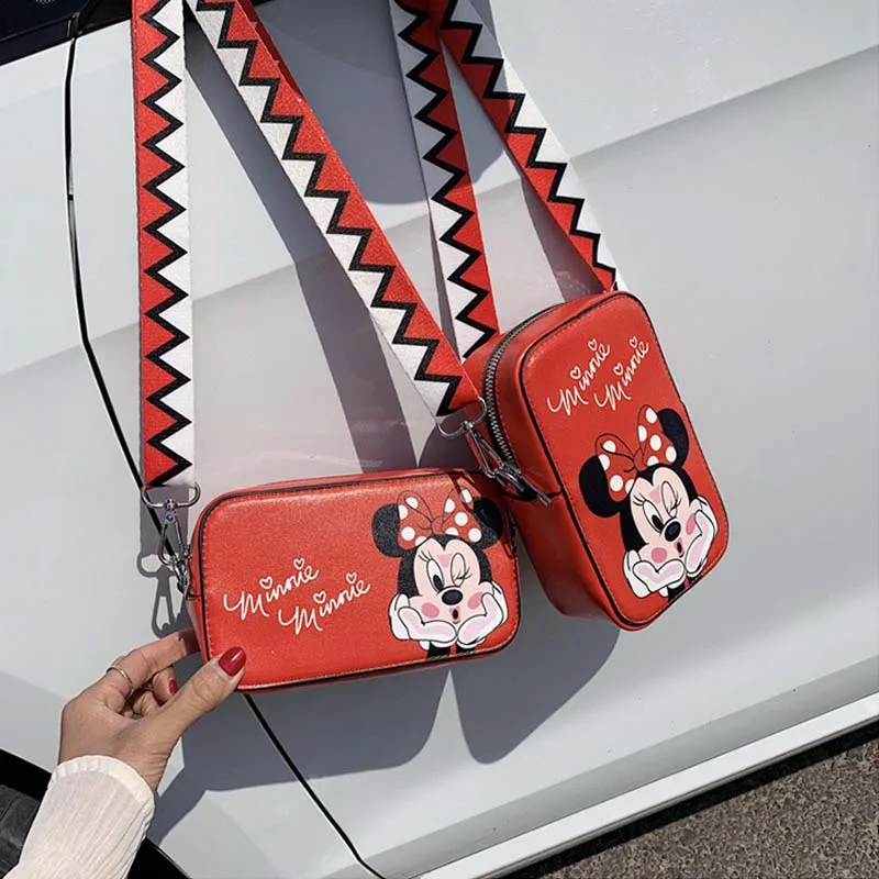 disney mickey mouse fashion women shoulders camera backpack girl cartoon donald duck purse mobile phone lady travel cosmetic bag free global shipping
