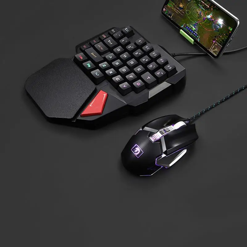 Игровая мембранная клавиатура для одной руки 38 клавиш эргономичная игровая K108 ПК