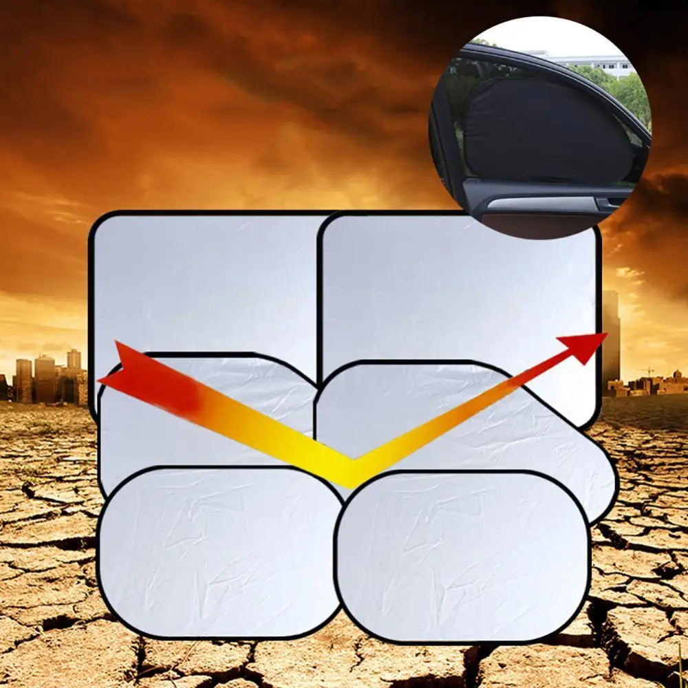 

6Pcs Car Windscreen Sunshade High Quality Windshield Snow Sun Shade Cover Protector Laser Thicken Uv Shield Car Sun Visor Cover