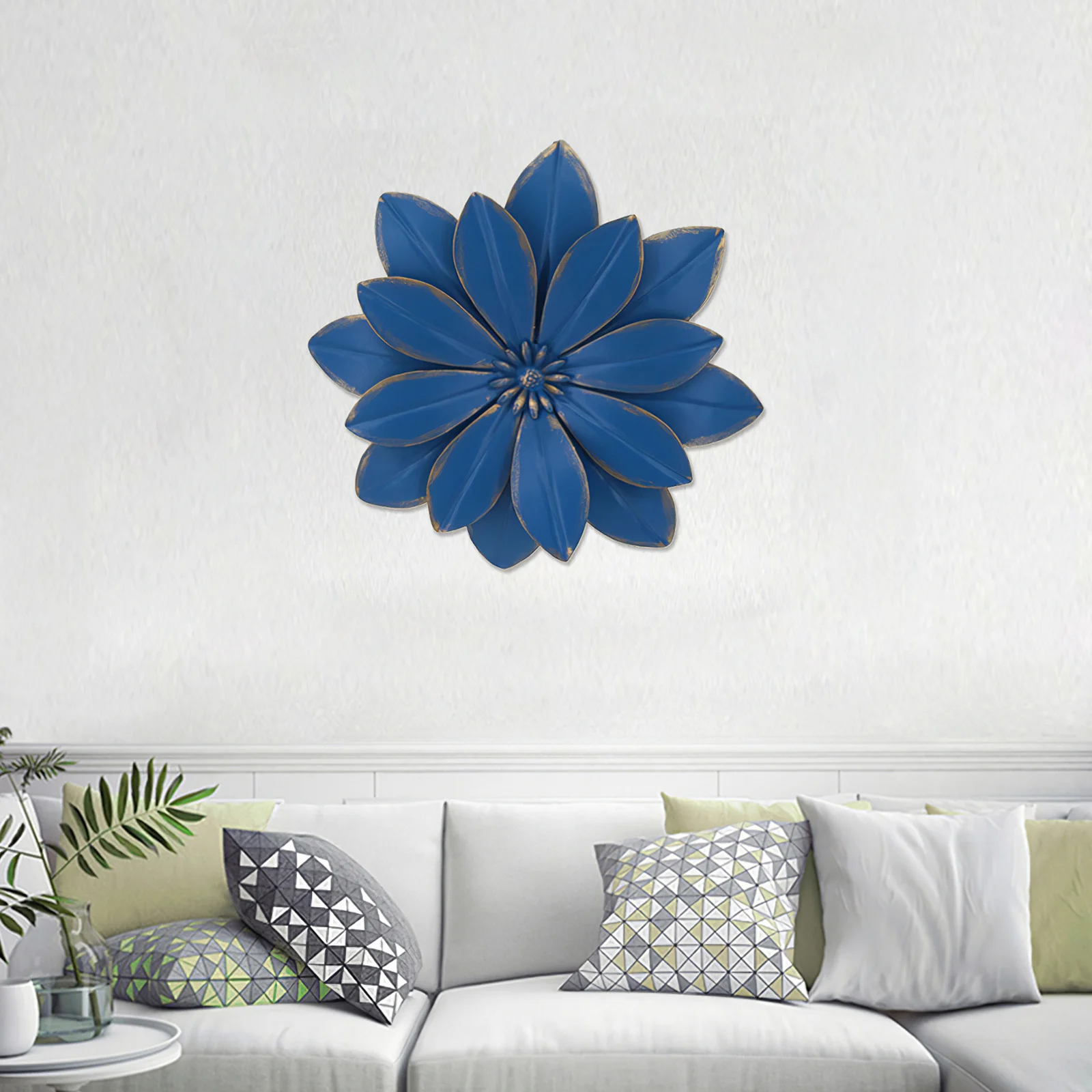 

Realistic Iron Flower Decoration Wall Hanging Flower Exquisite Household Decorative Flower Ornament for Home Office Living Room