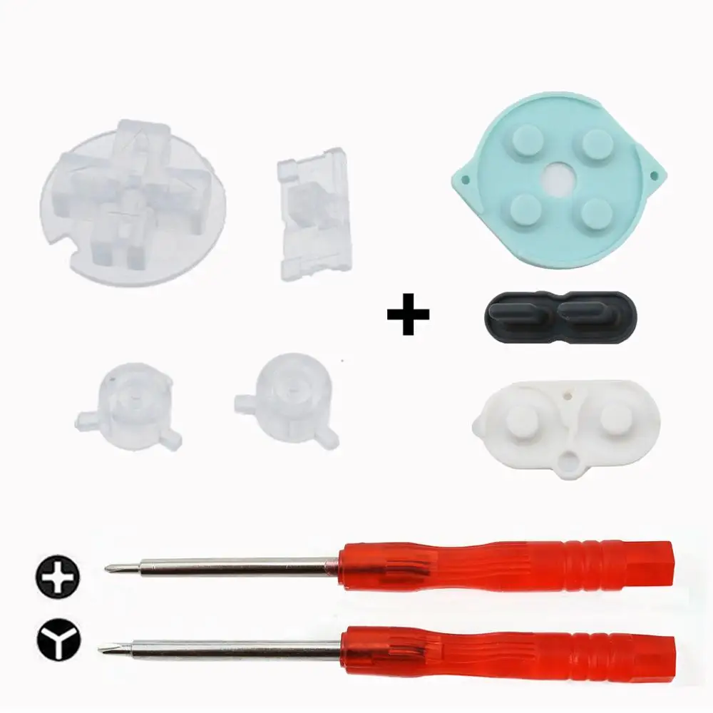 YuXi для Gameboy Карманный резиновый проводящий кнопочный блок A B кнопки GBP D включения