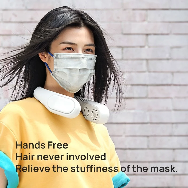 

JISULIFE Portabel Neck Fan 4000mAh USB Rechargeable Hanging Personal Mini Fans