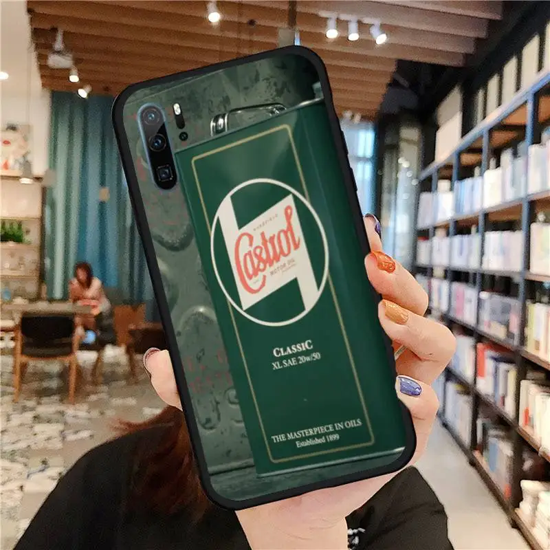 

fashion moto Castrol brand phone case for Huawei honor Mate P 9 10 20 30 40 Pro 10i 7 8 a x Lite nova 5t Soft Silicone Shell