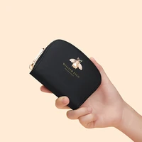 williampolo womens leather card bag zipper small card holder fashion multi function coin purse mini card cover 218141