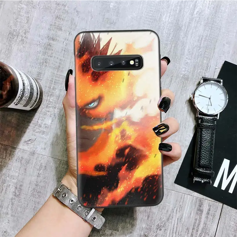 

My Hero Academia Cool Black Cover Phone Case for Samsung Galaxy S20 Ultra S10E Note 10 9 8 S9 S8 J4 J6 + Plus S7 S6 Capa Coque