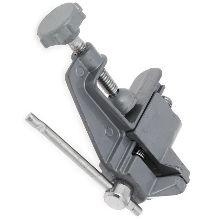 Алюминиевые миниатюрные тиски настольные из сплава универсальные с зажимом