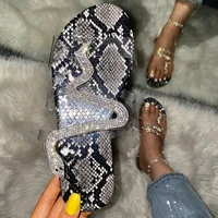 2020 flat sandals women summer rhinestone sandals beach slides for women transparent 2021 clear slippers plus size 36 43