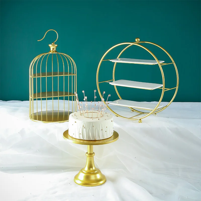 

Cake Decorating Stand High Quality Gold with Black Wedding Tools for Cupcake/Fondant Dessert Table Party Supplier